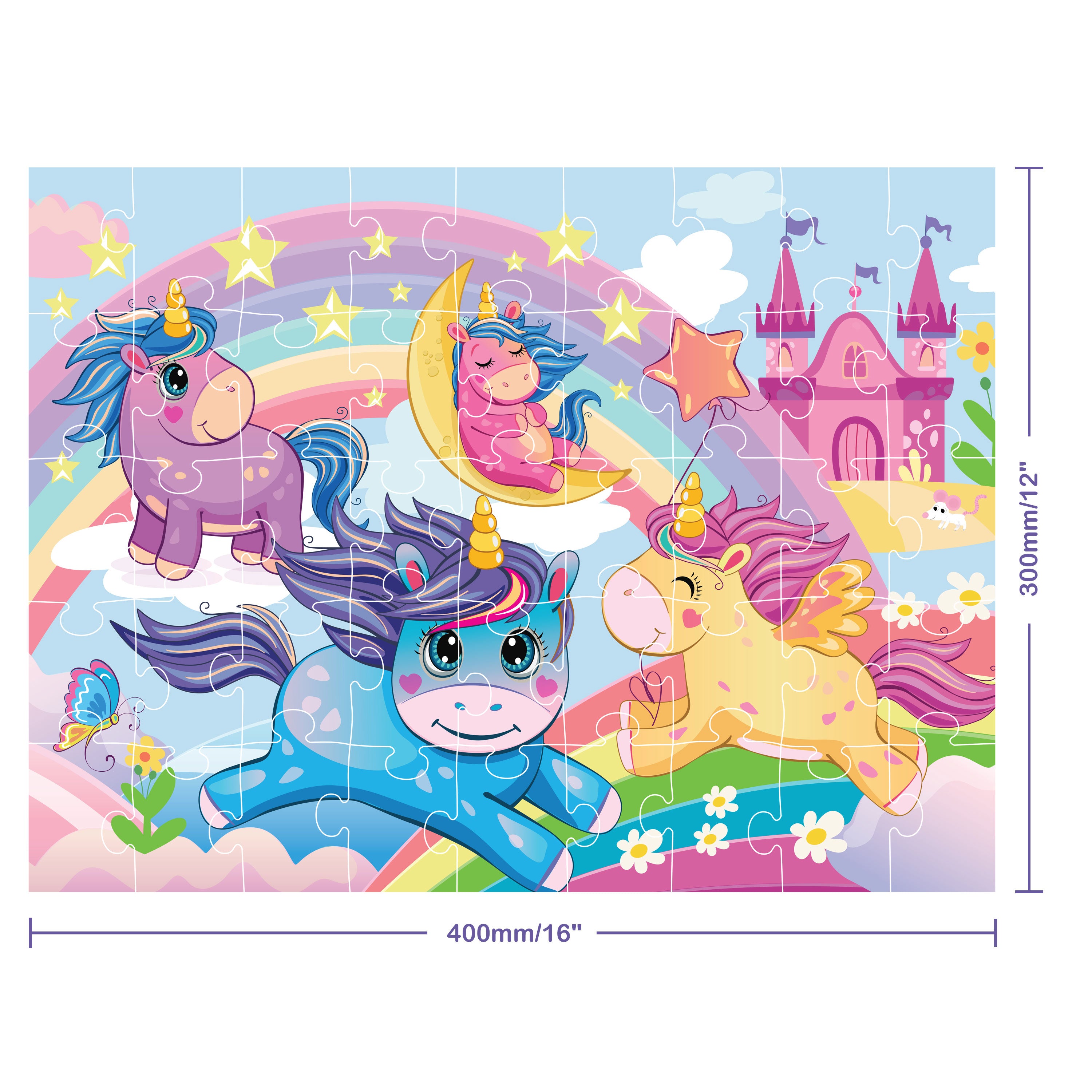 Junior Jigsaw Carry & Play - Rainbow Unicorns