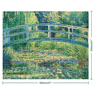 Mindbogglers Gold 1000pc Jigsaw - Bridge Over a Pond of Water Lililies