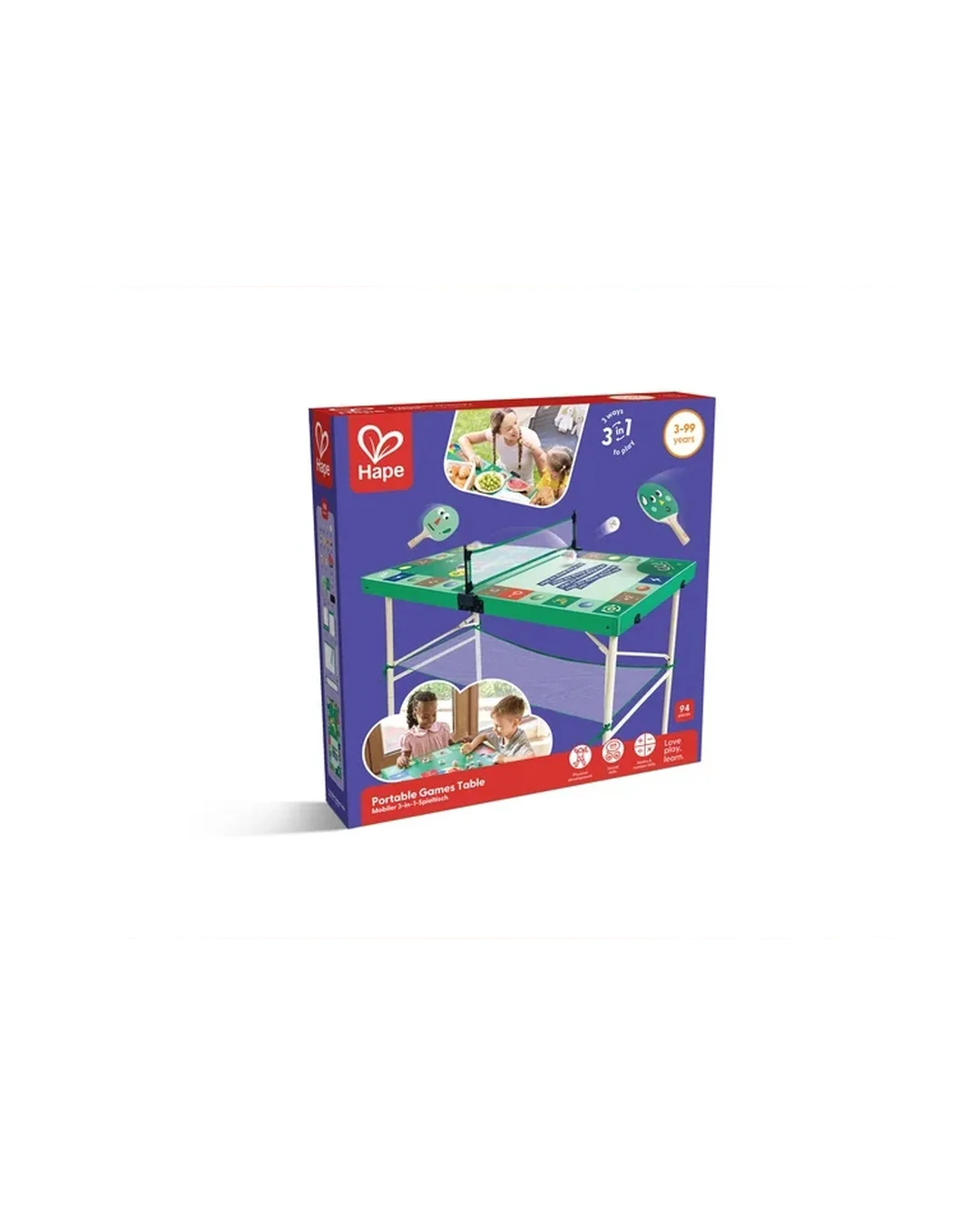 Hape 3 IN 1 Portable Games Table Hybrid Multi-Game Tables