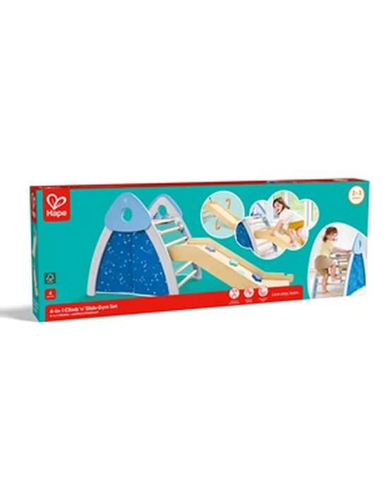 Hape 4-in-1 Climb ’n’ Slide Gym Set