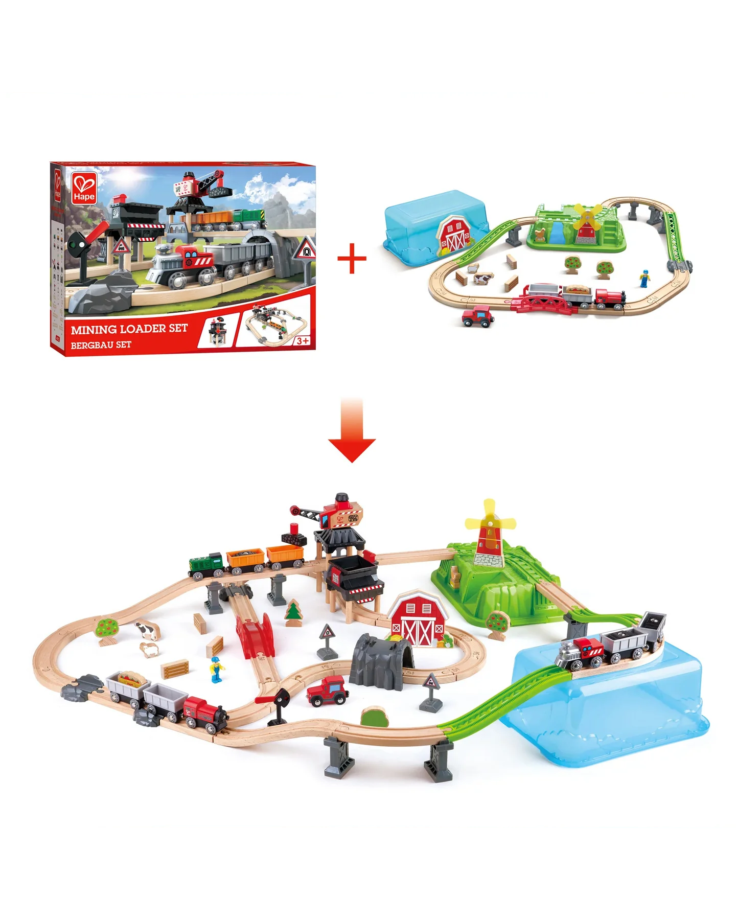 hape-countryside-train-bucket-set