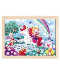 hape-double-sided-colour-puzzle-24pc-unicorn-and-friends