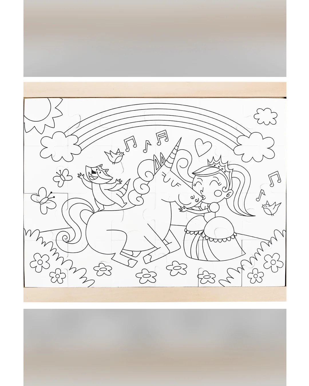 hape-double-sided-colour-puzzle-24pc-unicorn-and-friends