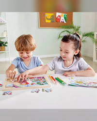 hape-double-sided-colour-puzzle-24pc-unicorn-and-friends