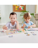 hape-double-sided-colour-puzzle-24pc-unicorn-and-friends