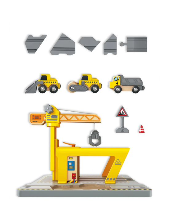 Hape Railway Crane Constructio