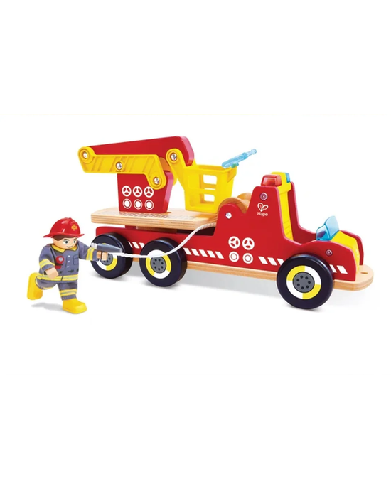 Hape Siren & Lights Toy Fire Truck