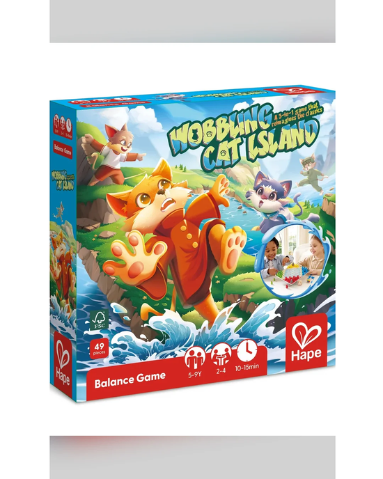 Hape Wobbling Cat Island! A 3IN1 game