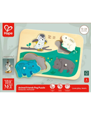 Hape x The Met Majestic Animals Peg Puzzle Sorting & Stacking Toys