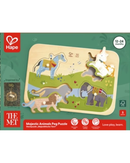 Hape x The Met Majestic Animals Wooden Peg Puzzle Child Jigsaws
