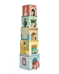 Hape x The Met Museum Wooden Nesting Blocks – 10 Pieces Sorting & Stacking Toys
