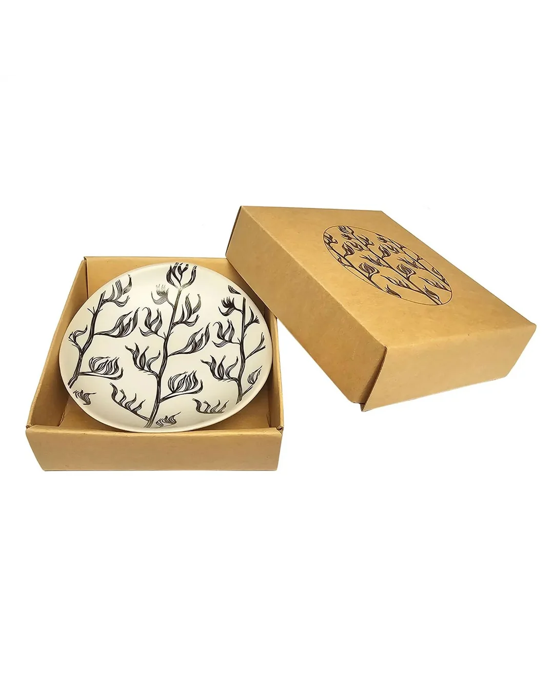 harakeke-black-on-white-10cm-bowl