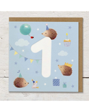Hedgehog Party - 1st Birthday Card Birthday Cards