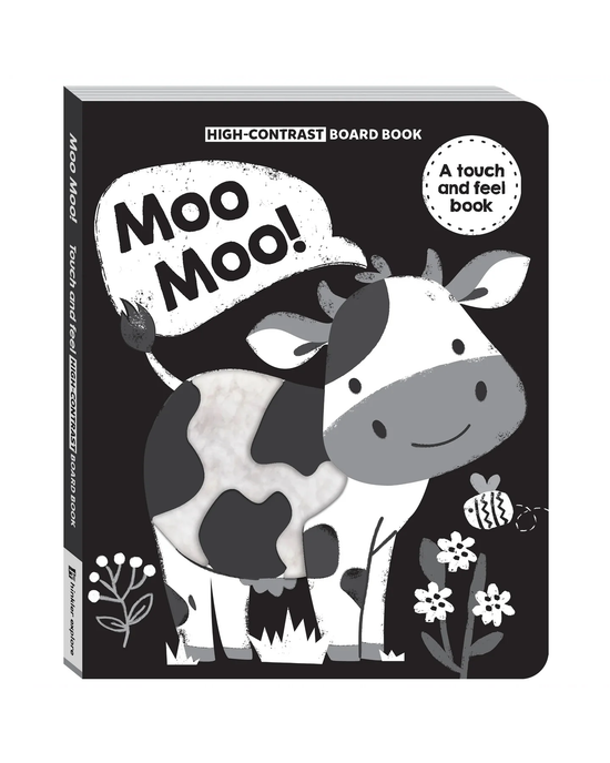 Hinkler High Contrast Moo Moo! Touch and Feel Board Book