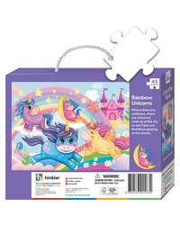 Hinkler Junior Jigsaw Carry & Play Rainbow Unicorns 45-Piece Jigsaw Puzzle-1