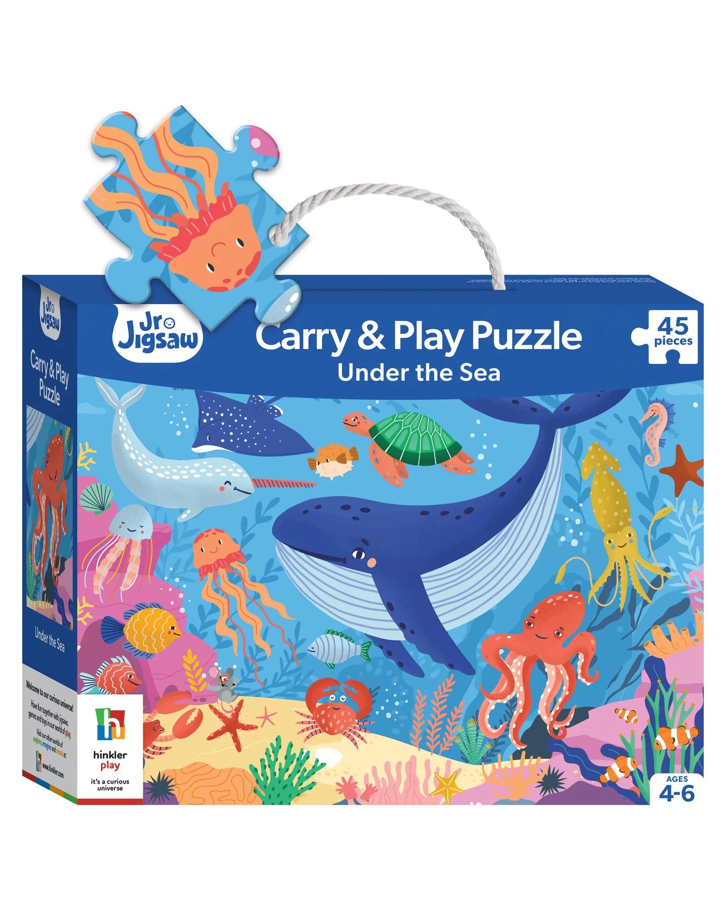 Hinkler Junior Jigsaw Carry & Play Under the Sea 45-Piece Jigsaw Puzzle