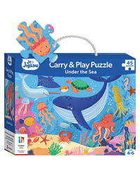 Hinkler Junior Jigsaw Carry & Play Under the Sea 45-Piece Jigsaw Puzzle