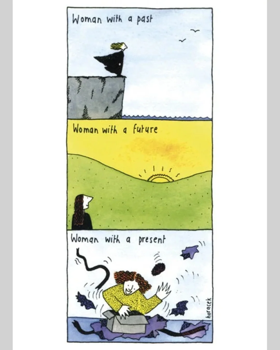 Horacek Woman With A Present - Humour Card