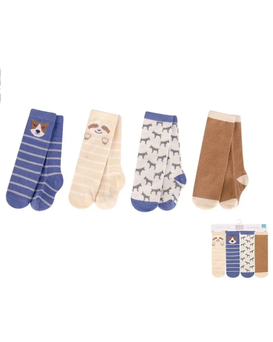 Hudson Baby 4pc High Sock Set 12-24M