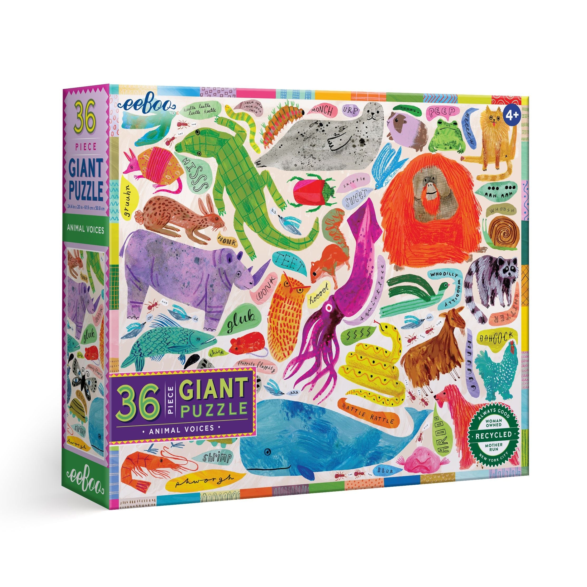 eeBoo Animal Voices 36-Piece Giant Puzzle