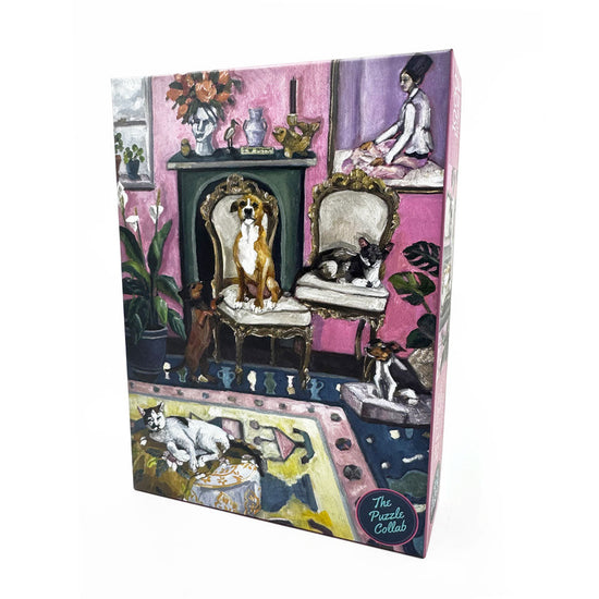 The Puzzle Collab Let's Vibe in the Pink Room 1000 Piece Puzzle