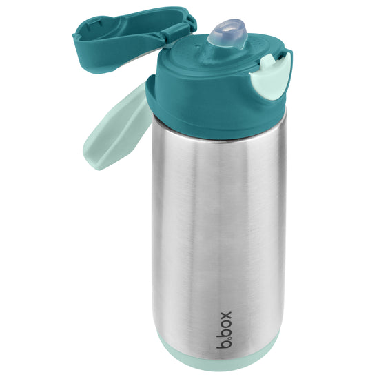 B.BOX 500ml Insulated Sport Spout Drink Bottle Emereld Forest