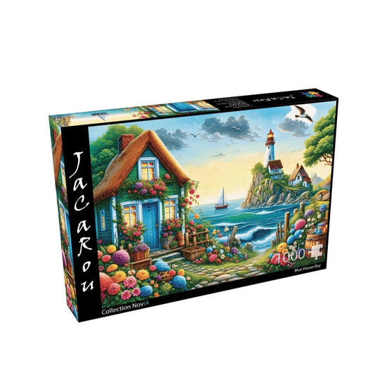 Jacarou Blue House Bay 1000pc Jigsaw Puzzle