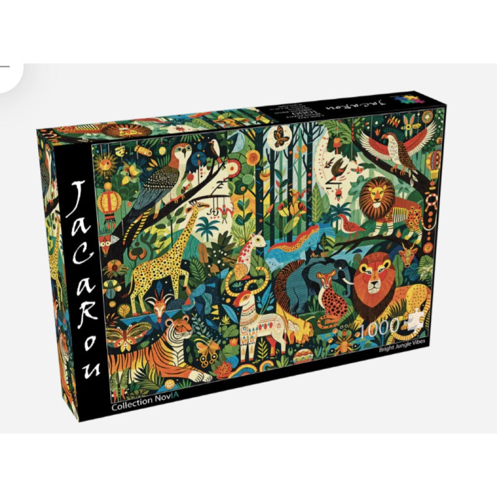 Jacarou Bright Jungle Vibes 1000pc Jigsaw Puzzle