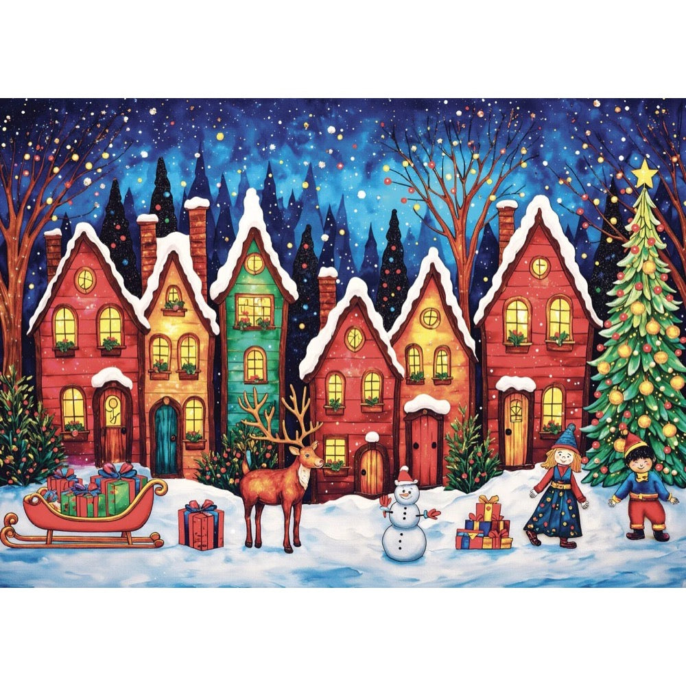 Jacarou Christmas Night 1000pc Jigsaw Puzzle