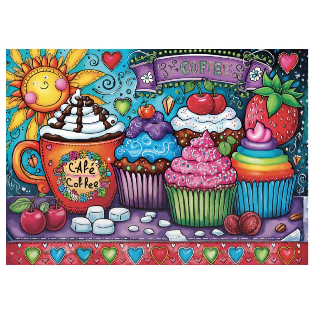 Jacarou Cupcakes & Coffee 1000pc Jigsaw Puzzle
