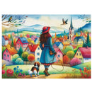 Jacarou Dog Walking Bliss 1000pc Jigsaw Puzzle