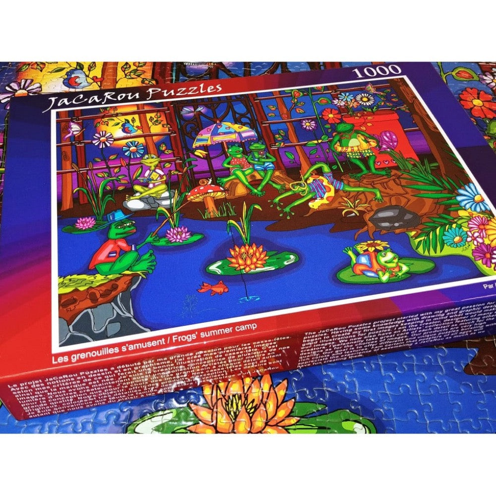 Jacarou Frogs Summer Camp 1000pc Jigsaw Puzzle