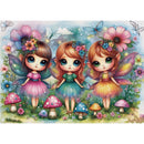Jacarou Garden Fairy Trio 1000pc Jigsaw Puzzle