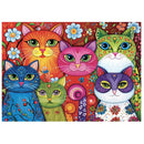 Jacarou Patterned Purr Group 1000pc Jigsaw Puzzle
