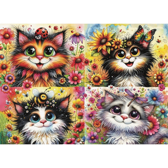 Jacarou Cat-titude Squad 1000pc Jigsaw Puzzle