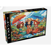 Jacarou Three Picnic Friends 1000pc Jigsaw Puzzle