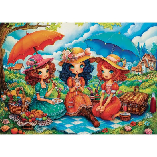 Jacarou Three Picnic Friends 1000pc Jigsaw Puzzle