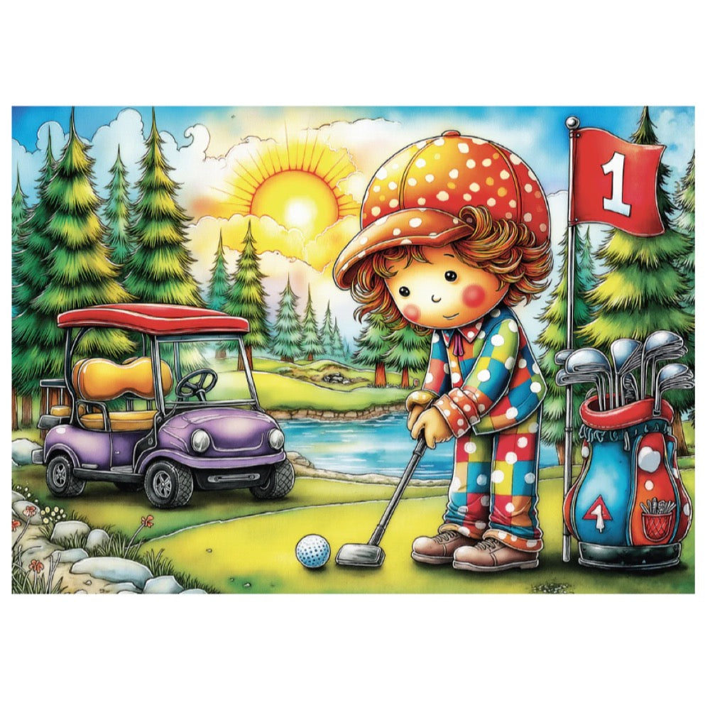 Jacarou Tiny Tee Time 1000pc Jigsaw Puzzle