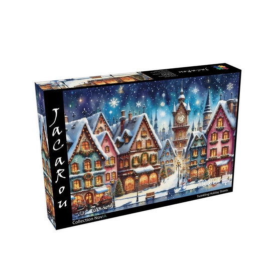 Jacarou Twinkle Holiday Streets 1000pc Jigsaw Puzzle