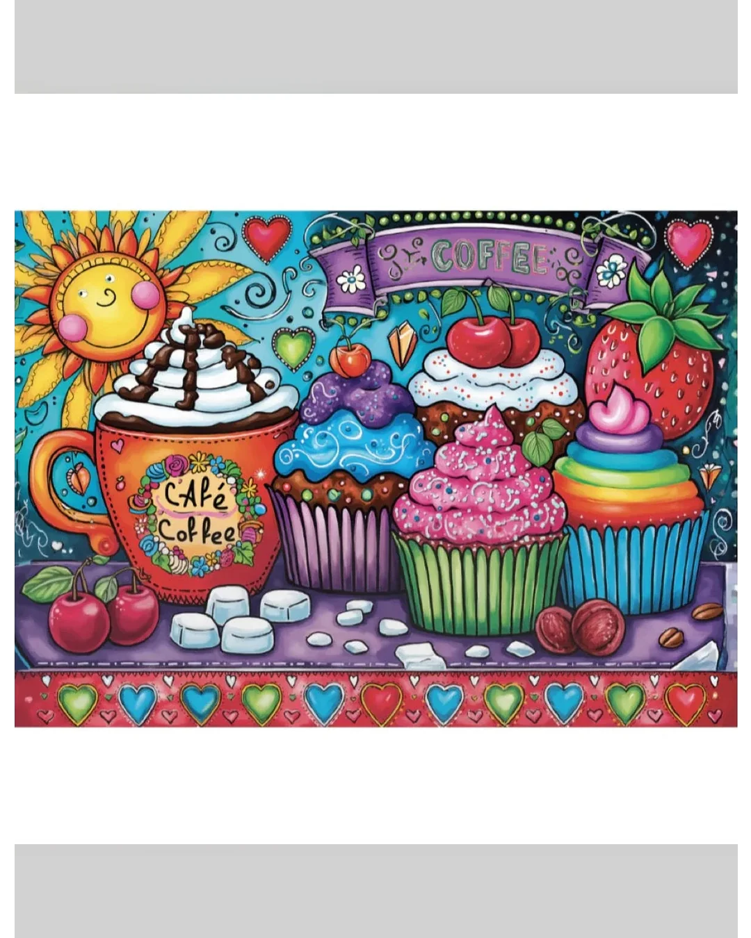 Jacarou Cupcakes & Coffee 1000pc Jigsaw Puzzle Adult Jigsaws