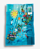 NZ Map Tea Towel