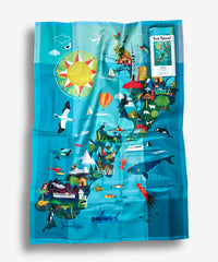 NZ Map Tea Towel