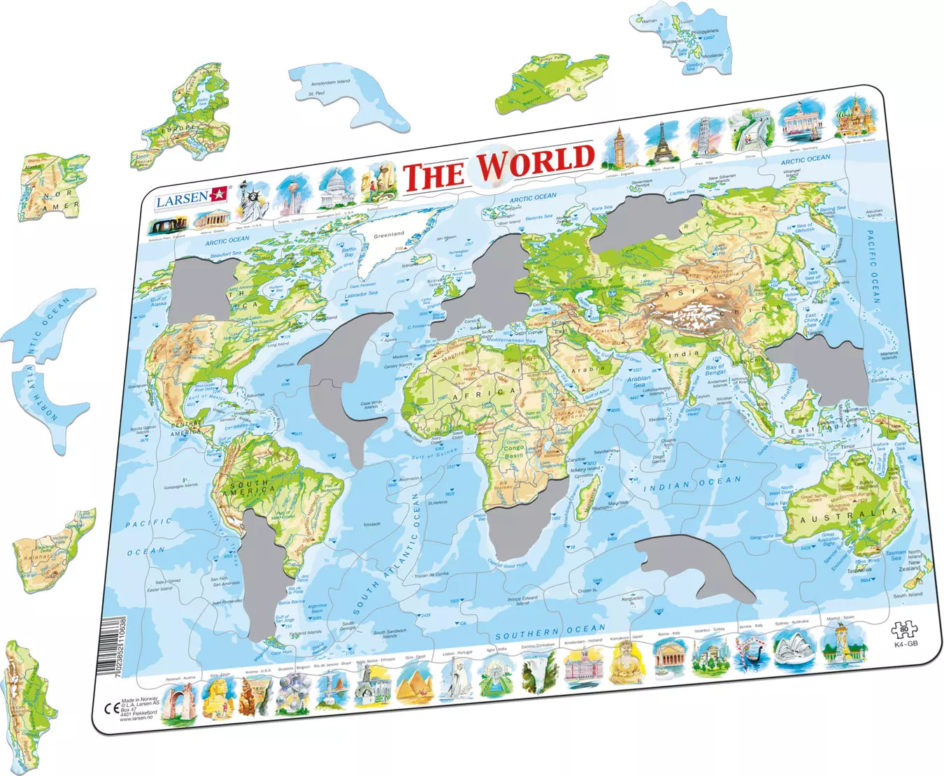 Map of The World Puzzle 80pc