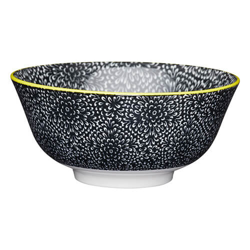 Mikasa 15.5 cm Bowl – Black Floral
