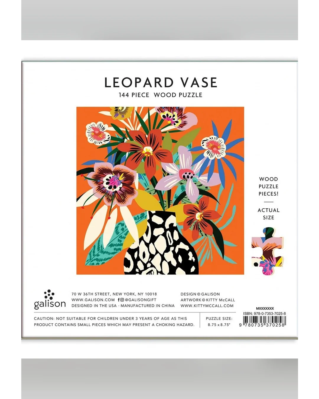 Galison Kitty McCall Leopard Vase 144-Piece Jigsaw Puzzle-7