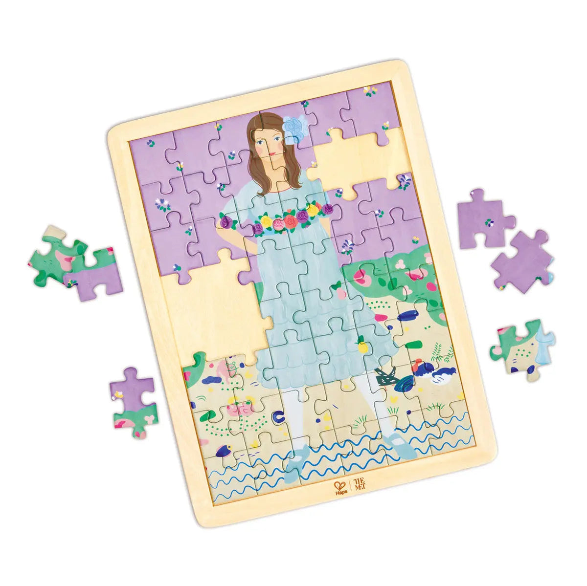 Hape x The Met Klimt Mäda Primavesi 48-Piece Wooden Frame Puzzle