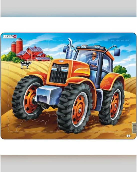 Larsen Large Tractor in a Farm Field 37-Piece Jigsaw Puzzle