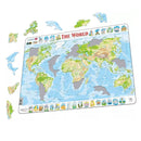 Larsen World Topographic Map 80-Piece Jigsaw Puzzle