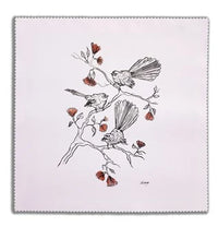 Salisbury Fantail Lens Cloth with New Zealand fantail artwork