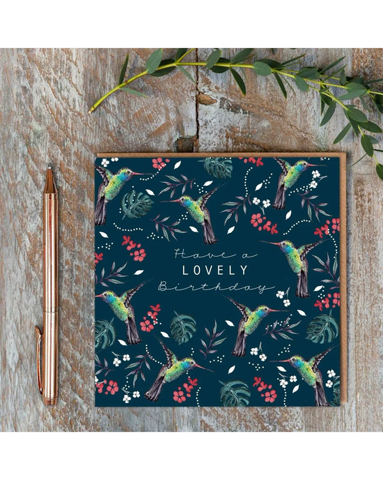 Lovely Hummingbirds Birthday - Birthday Card